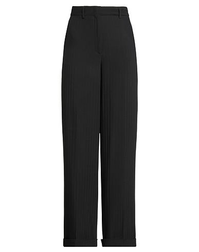 SEMICOUTURE Casual trouser Black 74% Viscose, 26% Virgin Wool