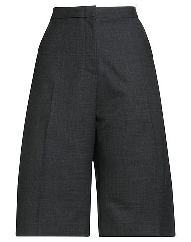 MERCI ITALIA Shorts & Bermuda Charcoal 54% Polyester, 44% Wool, 2% Elastane