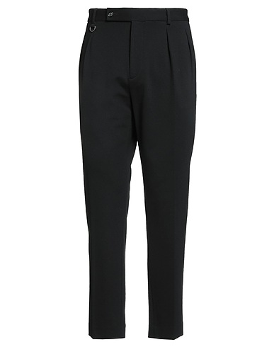 PAOLO PECORA Casual trouser Black 69% Viscose, 25% Polyamide, 6% Elastane
