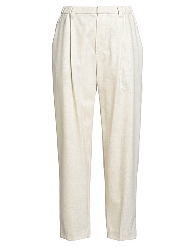 BRUNELLO CUCINELLI Casual trouser Cream 88% Virgin Wool, 12% Cashmere