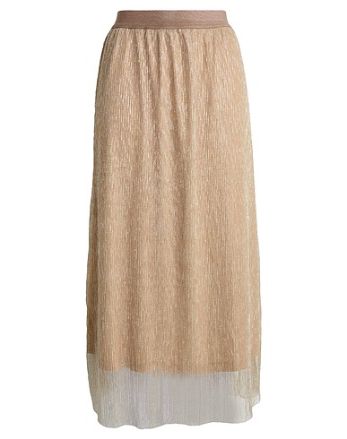 NÜMPH Midi skirt Beige 100% Polyester