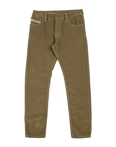 DIESEL Casual trouser Military green 98% Cotton, 2% Elastane