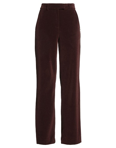 OTTOD'AME Casual trouser Chocolate brown 59% Polyester, 41% Cotton