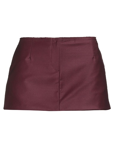 AYA MUSE Mini skirt Burgundy 52% Polyester, 43% Wool, 5% Lycra®
