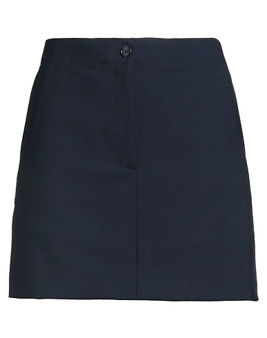 OTTOD'AME Mini skirt Midnight blue 53% Polyester, 43% Virgin Wool, 4% Elastane