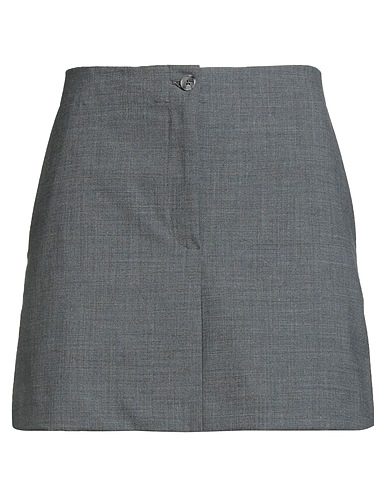 OTTOD'AME Mini skirt Grey 53% Polyester, 43% Virgin Wool, 4% Elastane