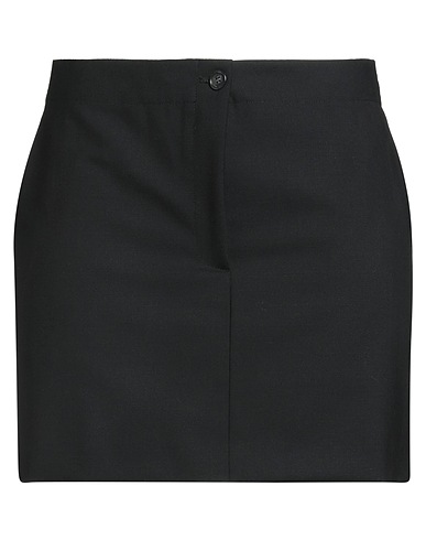 OTTOD'AME Minirock Schwarz 53% Polyester, 43% Schurwolle, 4% Elastan