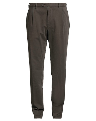 GERMANO Casual pants Dark brown 98% Cotton, 2% Elastane