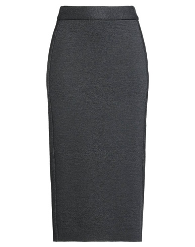 GRAN SASSO Midi skirt Charcoal 100% Virgin Wool