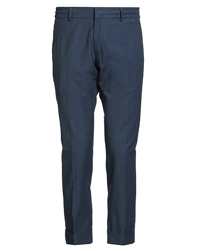MESSAGERIE Casual trouser Navy blue 66% Cotton, 24% Linen, 10% Polyester