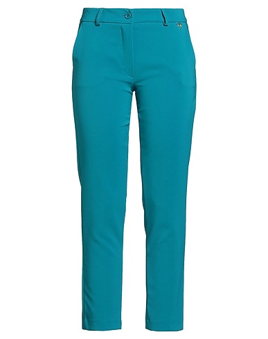 GAI MATTIOLO Casual trouser GM Deep teal 88% Polyester, 12% Elastane