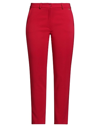 GAI MATTIOLO Casual trouser GM Red 88% Polyester, 12% Elastane