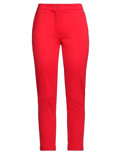 GAI MATTIOLO Casual trouser GM Red 65% Viscose, 30% Polyamide, 5% Elastane
