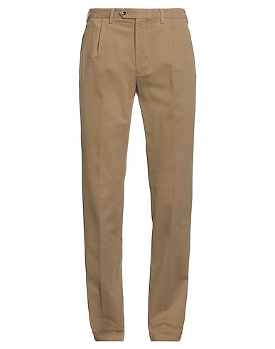 GERMANO Casual pants Light brown 97% Cotton, 3% Elastane