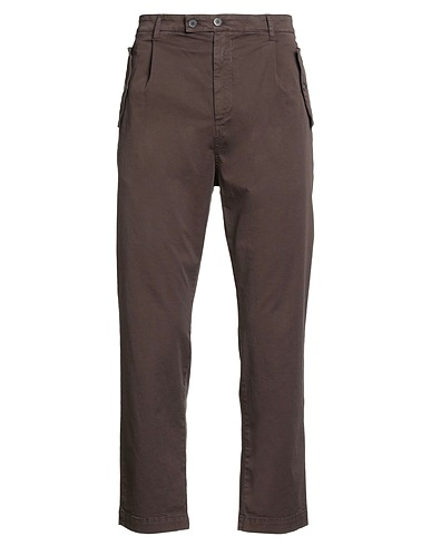 BARENA Casual trouser Dark brown 98% Cotton, 2% Elastane