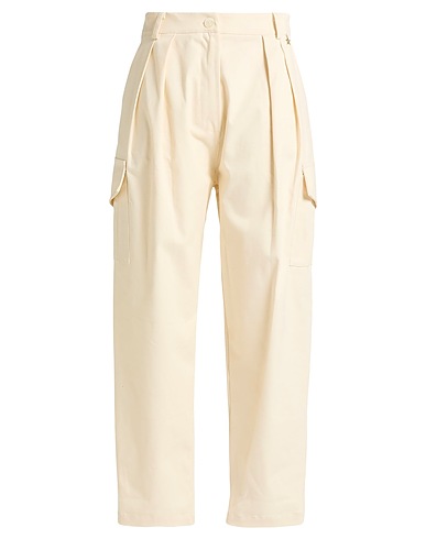 SOUVENIR Pantalone Avorio 98% Cotone, 2% Elastan