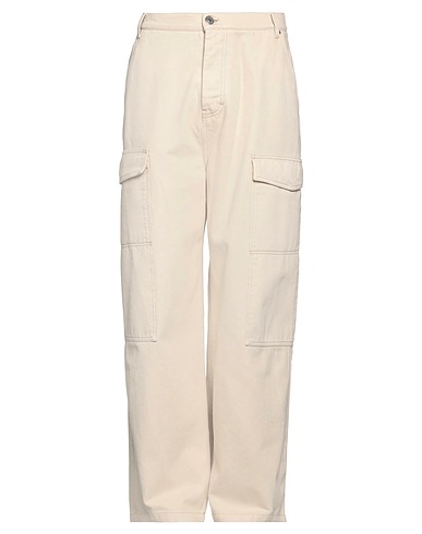 AMI ALEXANDRE MATTIUSSI Denim pants Beige 100% Cotton