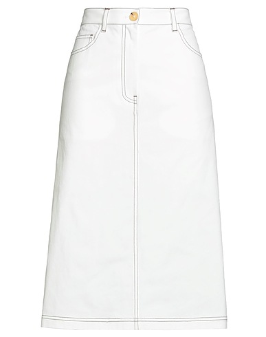 TOTEME Midi skirt White 100% Organic cotton