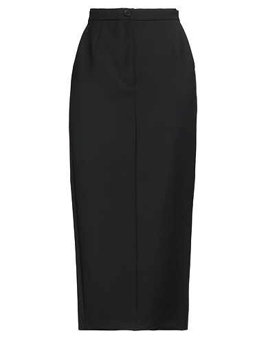 SPORTMAX Midi skirt Black 100% Virgin Wool