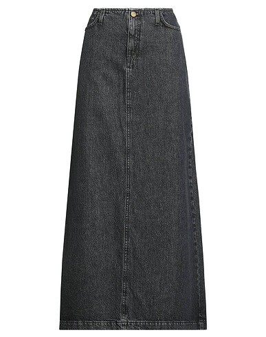 ALYSI Denim skirt Black 100% Cotton