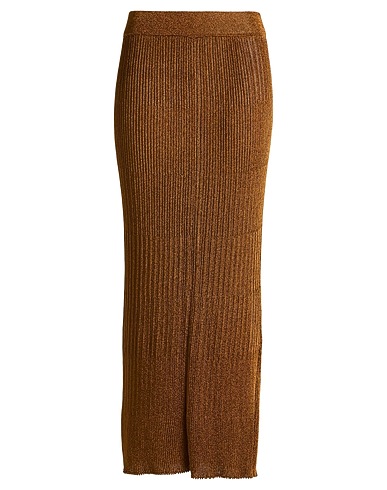 ALYSI Long skirt Bronze 70% Viscose, 30% Metal