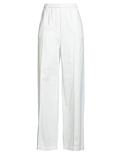 ALYSI Casual trouser White 97% Cotton, 3% Elastane