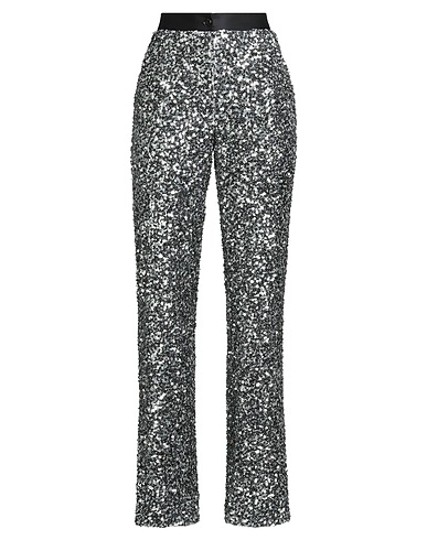 KAOS JEANS Casual trouser Silver 97% Polyester, 3% Elastane