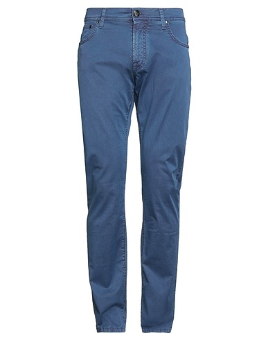 CORNELIANI Casual trouser Slate blue 97% Cotton, 3% Elastane