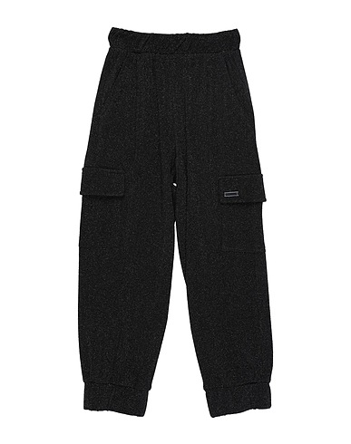 MONNALISA Casual trouser Black 80% Viscose, 8% Polyester, 7% Polyamide, 5% Elastane