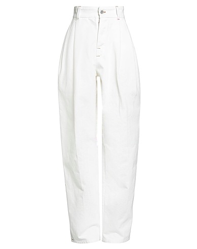 JACQUEMUS Denim pants LA CASA White 100% Cotton