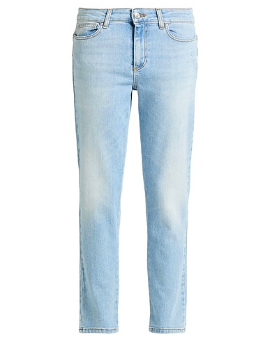 ERMANNO FIRENZE Denim pants Blue 99% Cotton, 1% Elastane