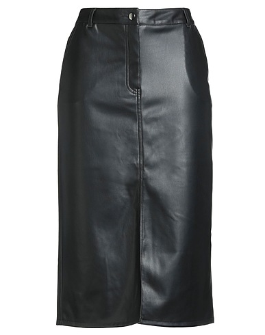 JACQUELINE de YONG Midi skirt Black 100% Polyester