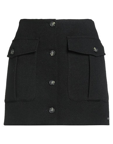 SPORTMAX Minirock Schwarz 50% Schurwolle, 38% Leinen, 12% Polyamid