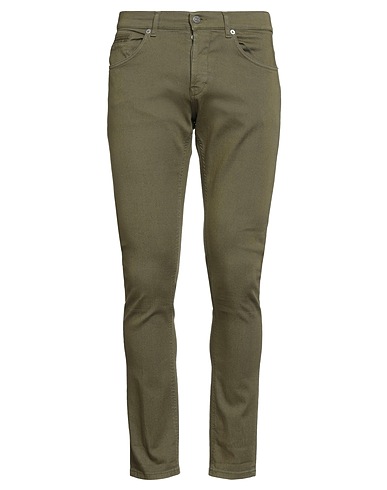 DONDUP Casual pants Military green 92% Cotton, 6% Elastomultiester, 2% Elastane