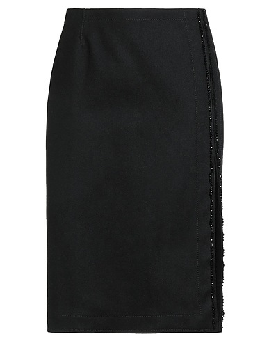 N°21 Midi skirt Black 80% Wool, 18% Polyamide, 2% Elastane