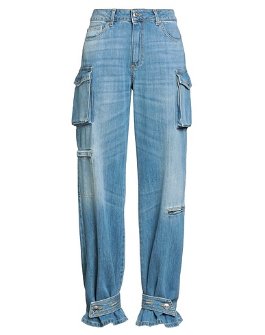 ERMANNO FIRENZE Denim trousers Blue 100% Cotton