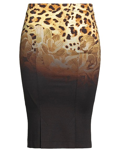 CAVALLI CLASS Midi skirt Military green 93% Viscose, 7% Elastane