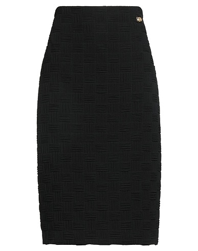 CAVALLI CLASS Midi skirt Black 40% Viscose, 36% Polyamide, 20% Cotton, 4% Elastane