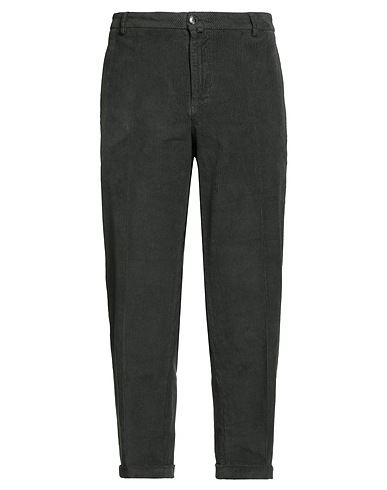 BARONIO Casual trouser Dark green 98% Cotton, 2% Elastane
