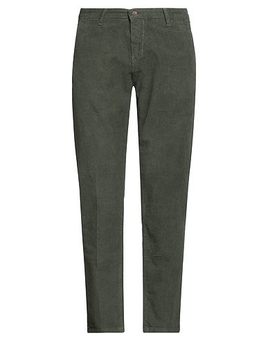 MORO Pantalone Verde militare 98% Cotone, 2% Elastan