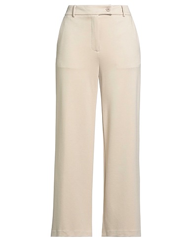 SUOLI Casual trouser Beige 67% Viscose, 28% Polyamide, 5% Elastane