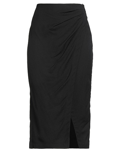 VANESSA BRUNO Midi skirt Black 57% Viscose, 31% Lyocell, 12% Linen