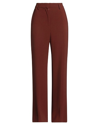OTTOD'AME Casual trouser Chocolate brown 63% Polyester, 32% Viscose, 5% Elastane