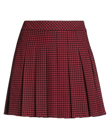 SIMONA CORSELLINI Mini skirt Red 49% Viscose, 49% Polyester, 2% Elastane