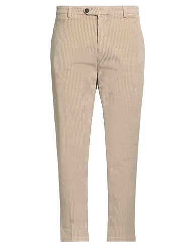 OUT/FIT Casual pants Beige 98% Cotton, 2% Elastane