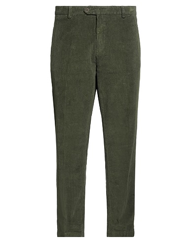 OUT/FIT Casual pants Military green 98% Cotton, 2% Elastane