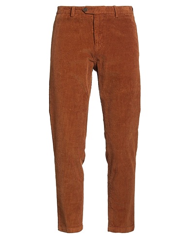 OUT/FIT Casual pants Brown 98% Cotton, 2% Elastane