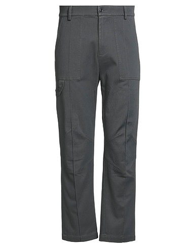 DANIELE ALESSANDRINI Casual trouser Charcoal 98% Cotton, 2% Elastane