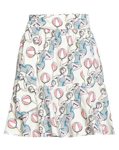 MAISON KITSUNÉ Mini skirt White 100% Cotton