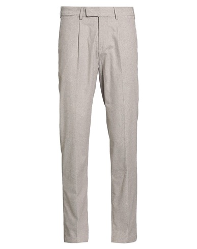 DEVORE INCIPIT Casual pants Grey 98% Cotton, 2% Elastane